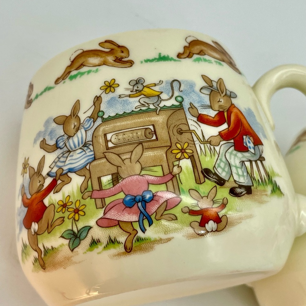 Vintage Bunny Themed Fine Bone China Mugs